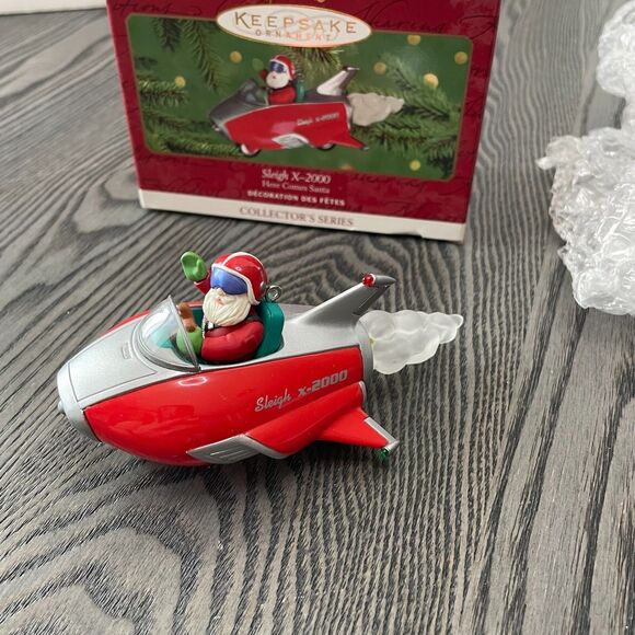 Vintage Hallmark Keepsake Ornament Sleigh X-2000 Handcrafted Christmas Holiday - Picture 5 of 11